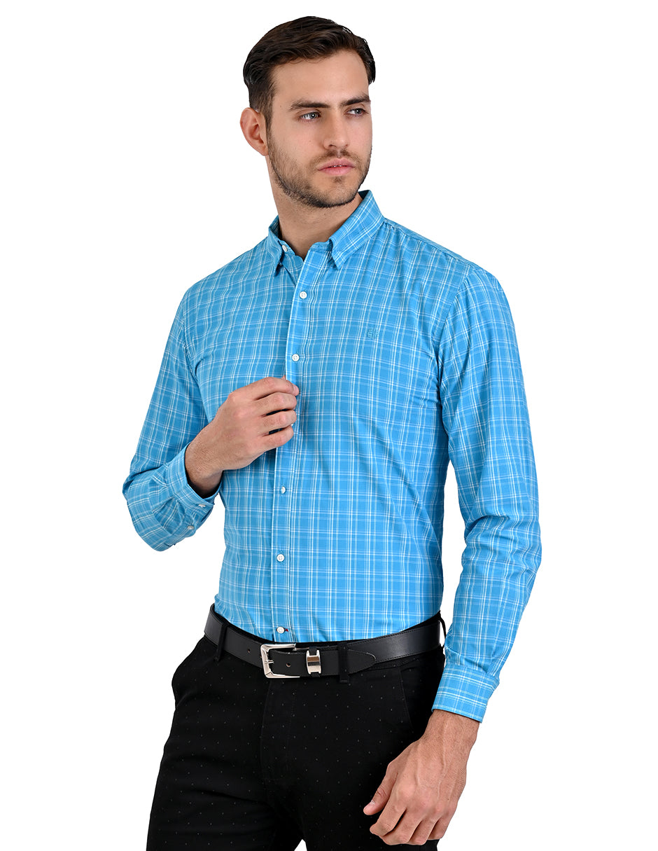 Camisa a cuadros manga larga