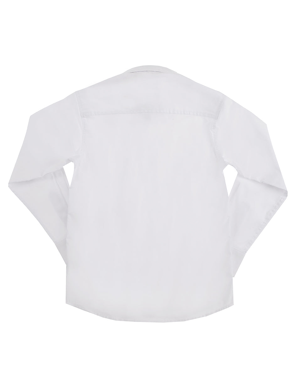 Camisa Blanca Lisa niño- Manga Larga