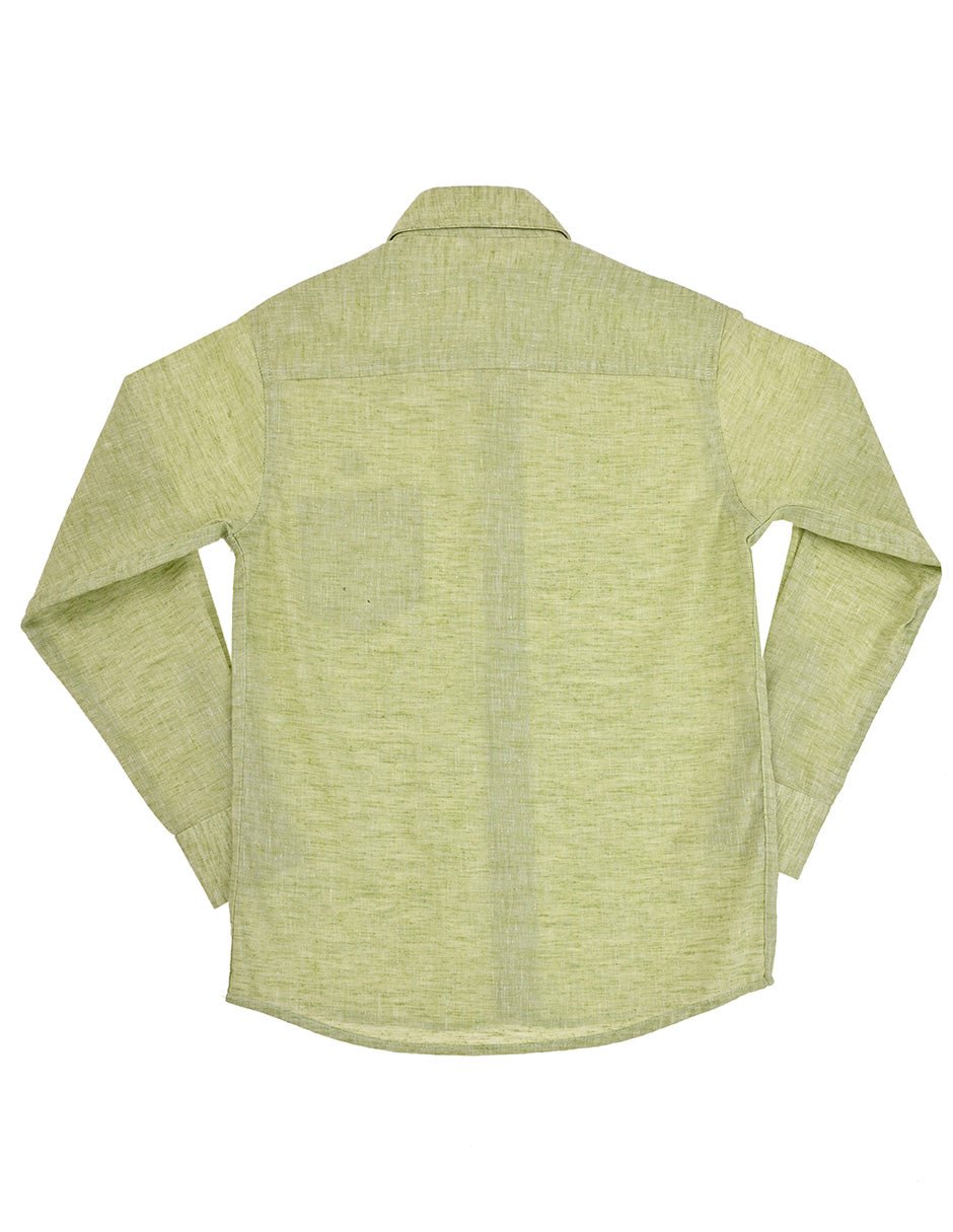Camisa verde claro jaspeado niño -ML