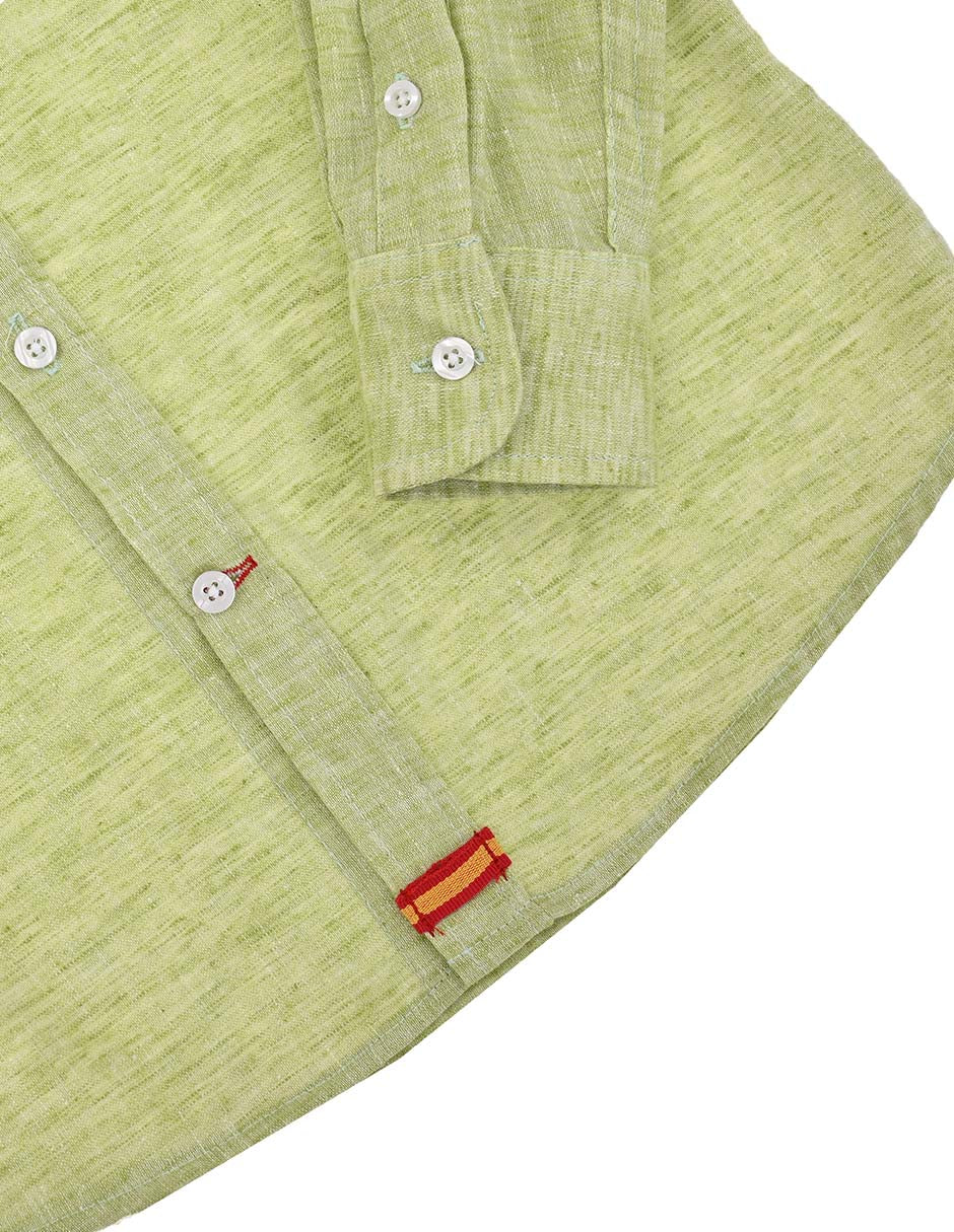 Camisa verde claro jaspeado niño -ML