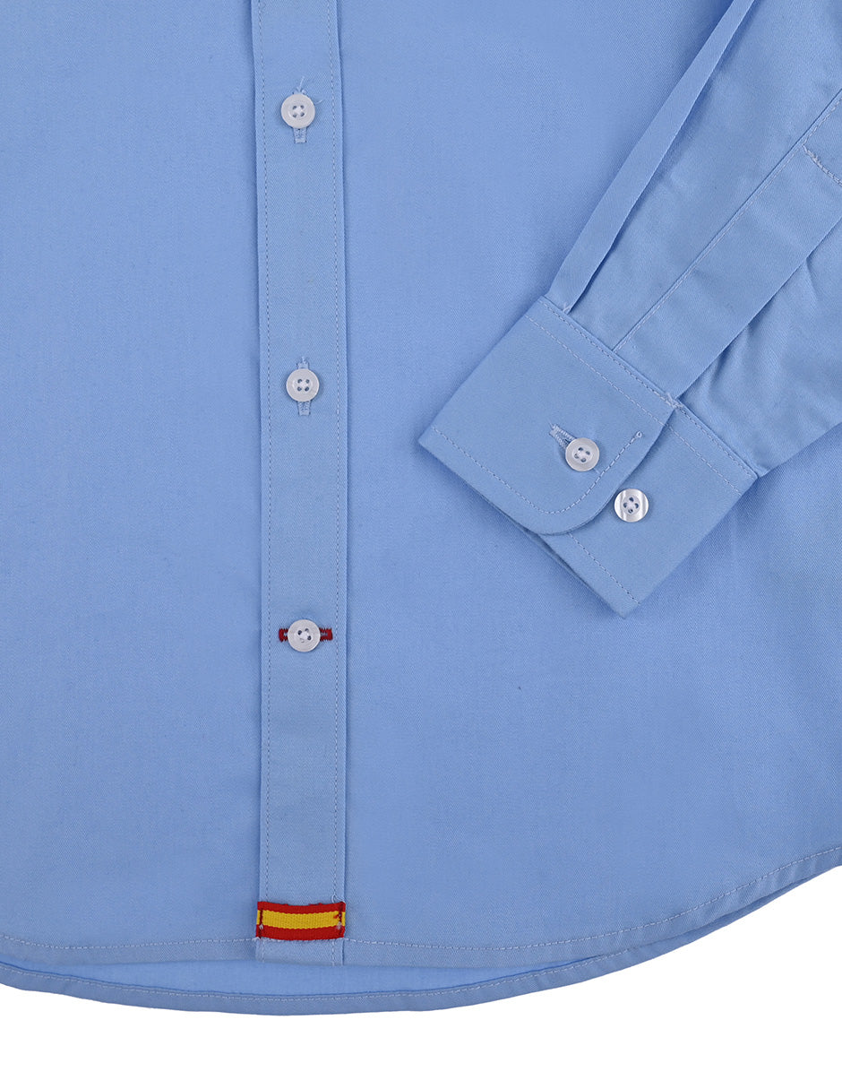 Camisa azul claro clásica- niño ML