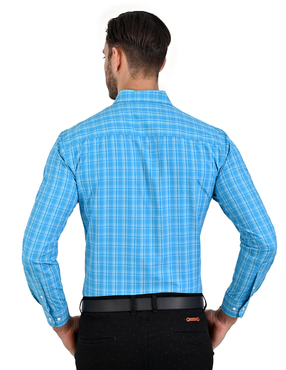 Camisa a cuadros manga larga