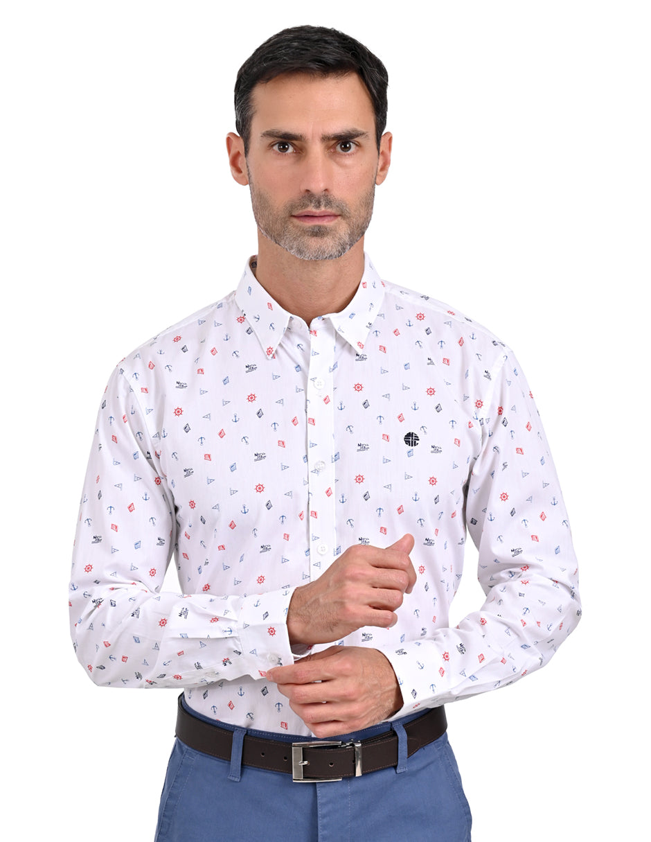 Camisa Manga Larga con pequeños motivos