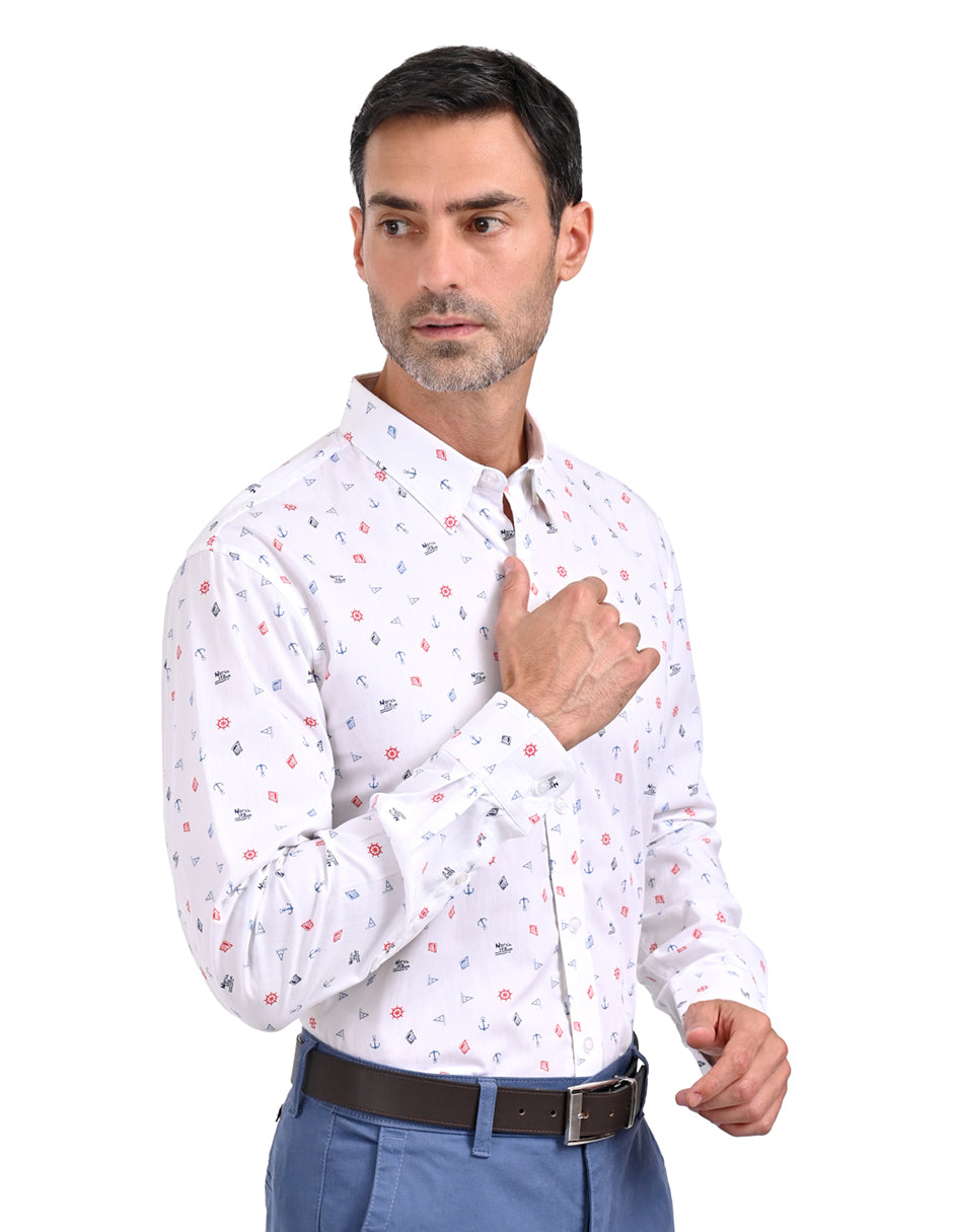 Camisa Manga Larga con pequeños motivos