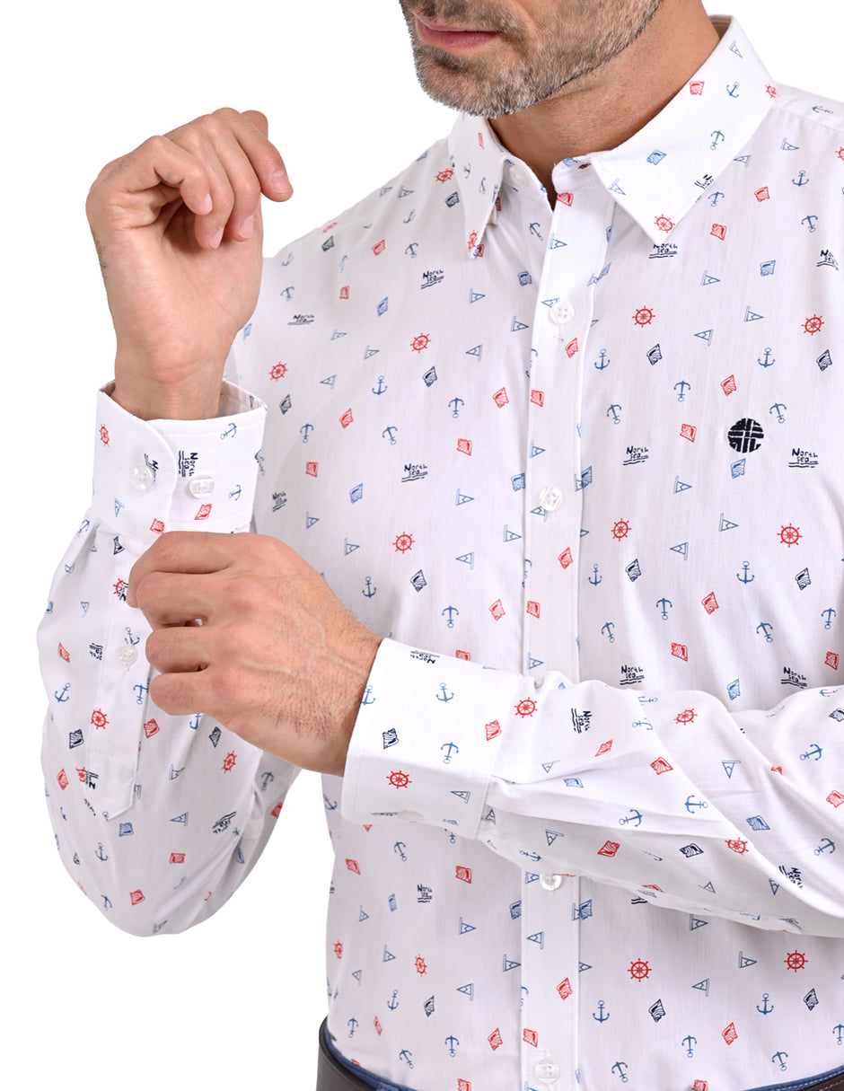 Camisa Manga Larga con pequeños motivos