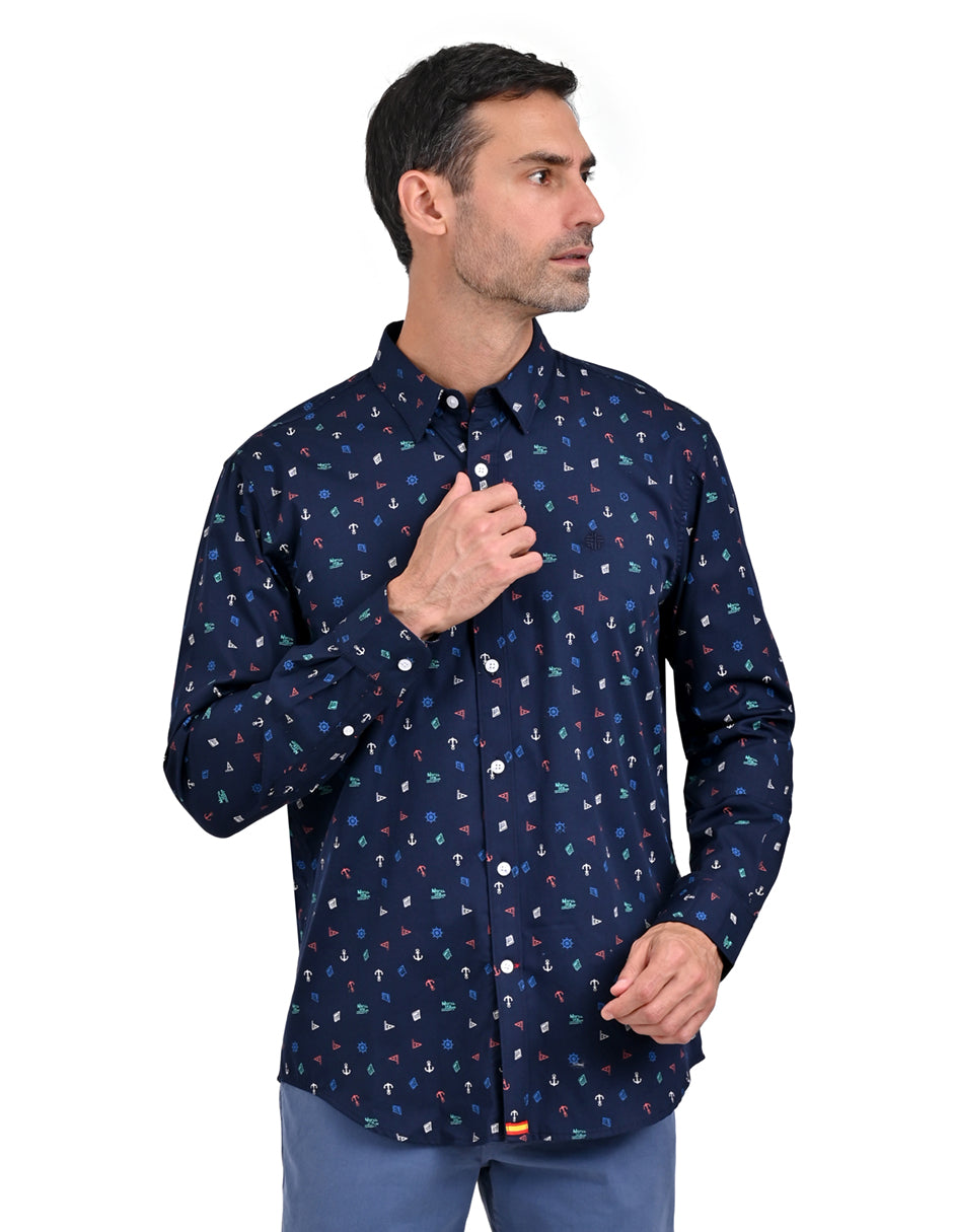 Camisa Manga Larga con pequeños motivos