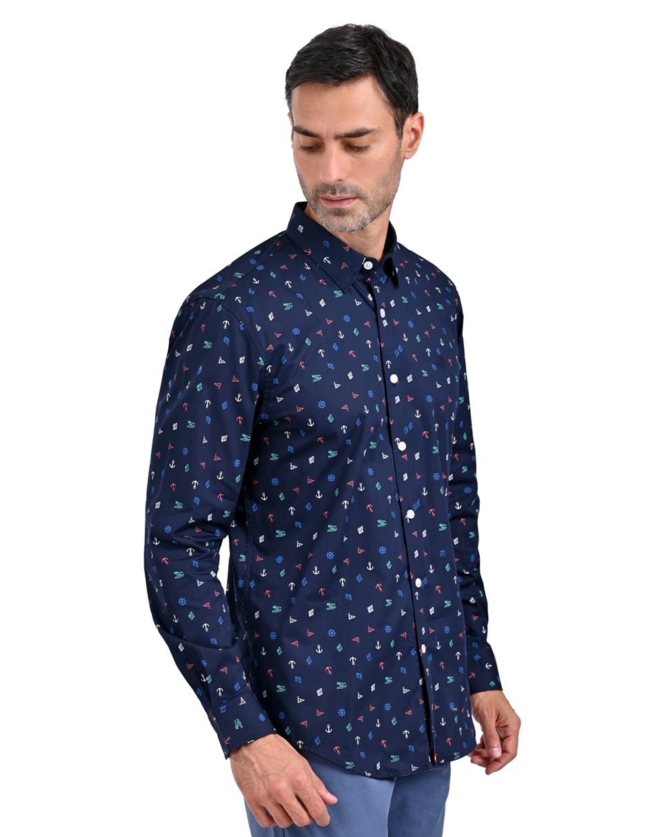 Camisa Manga Larga con pequeños motivos