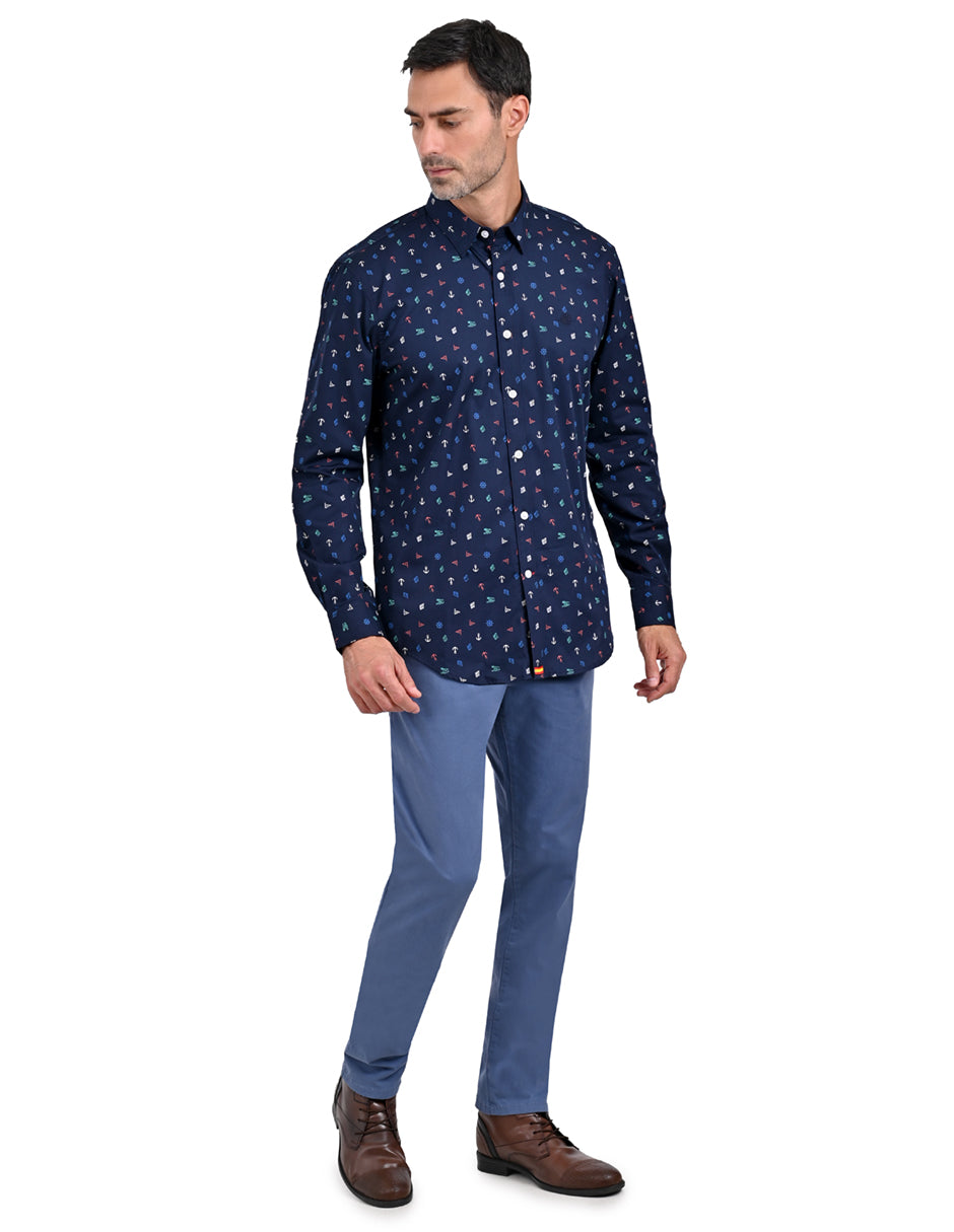 Camisa Manga Larga con pequeños motivos