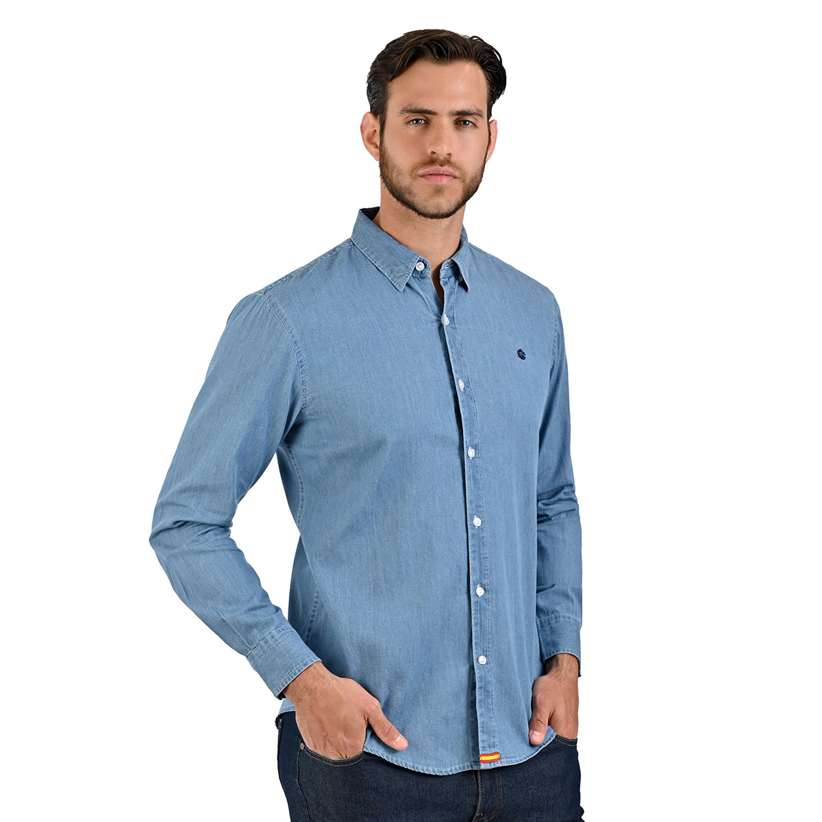 Camisa ML Lisa Mezclilla/Azul Claro