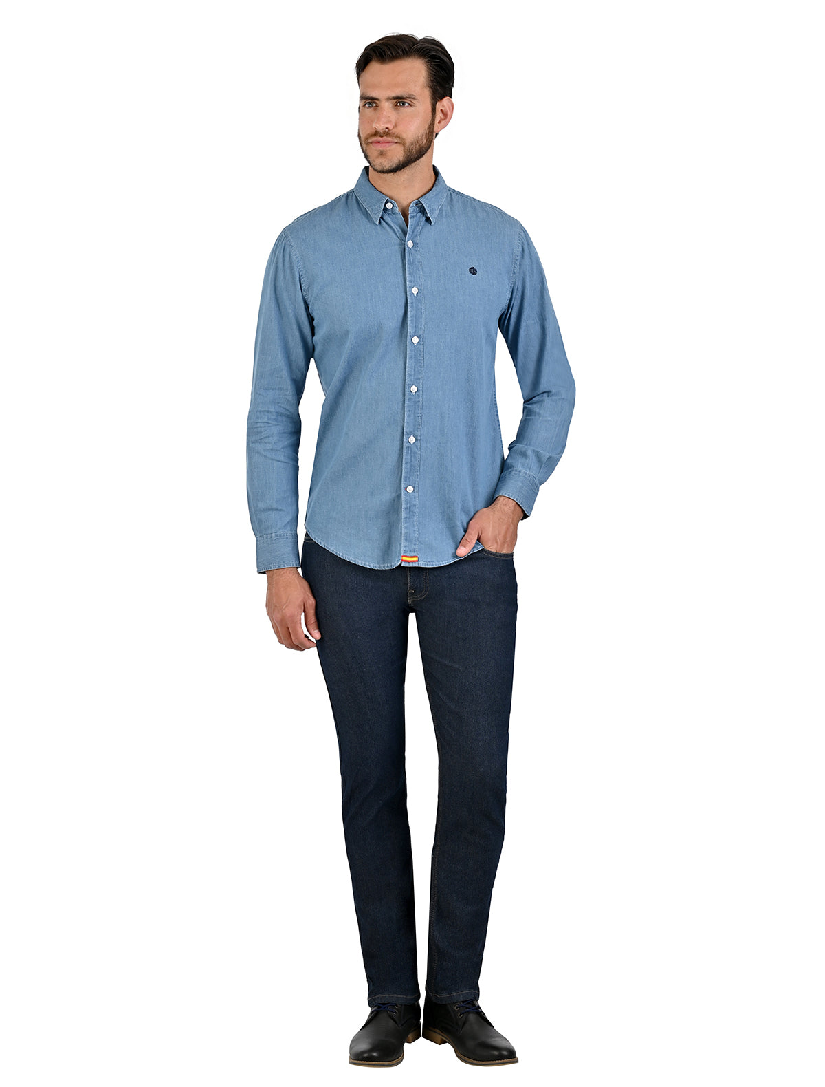 Camisa ML Lisa Mezclilla/Azul Claro