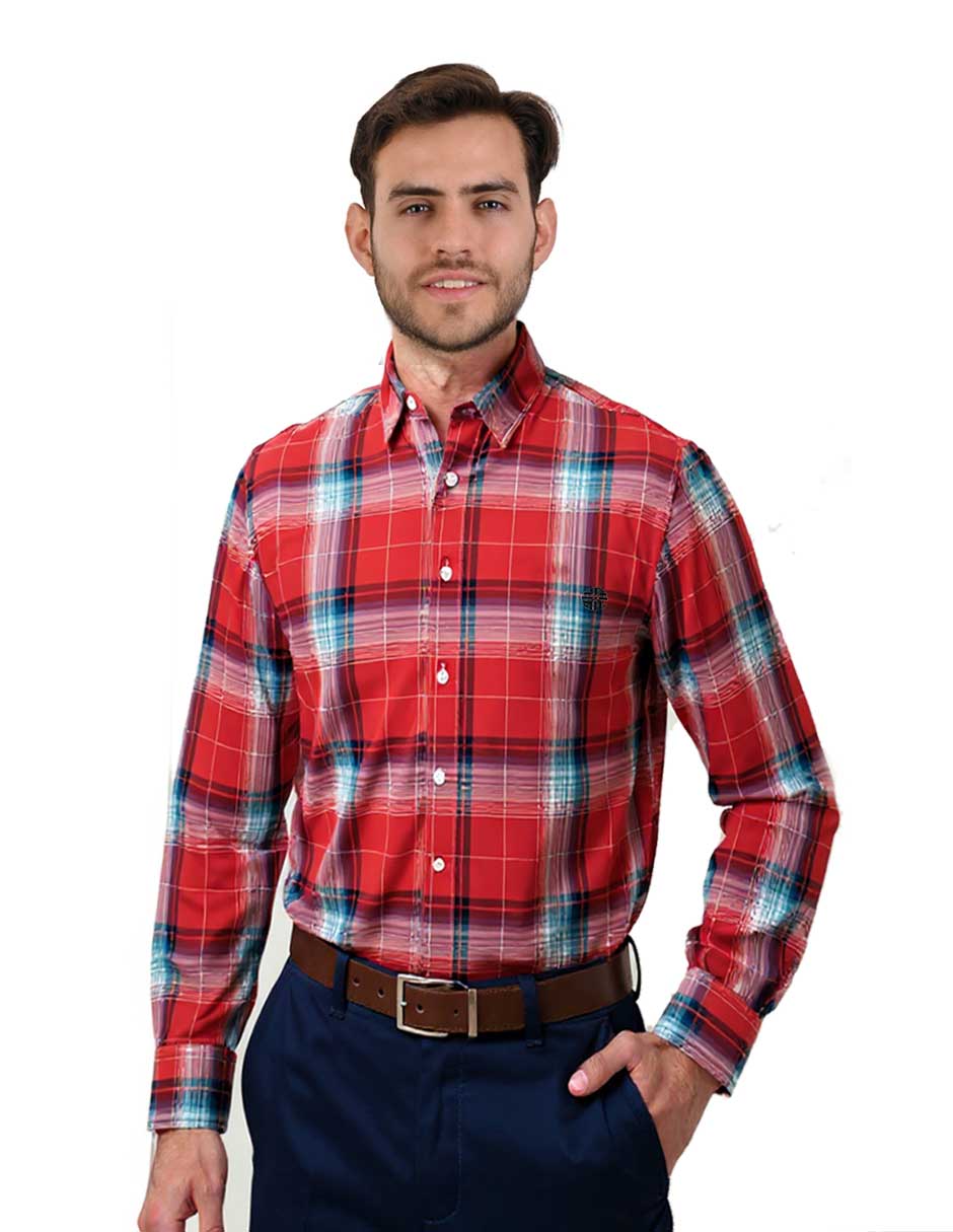 Camisa roja a cuadros grandes ML